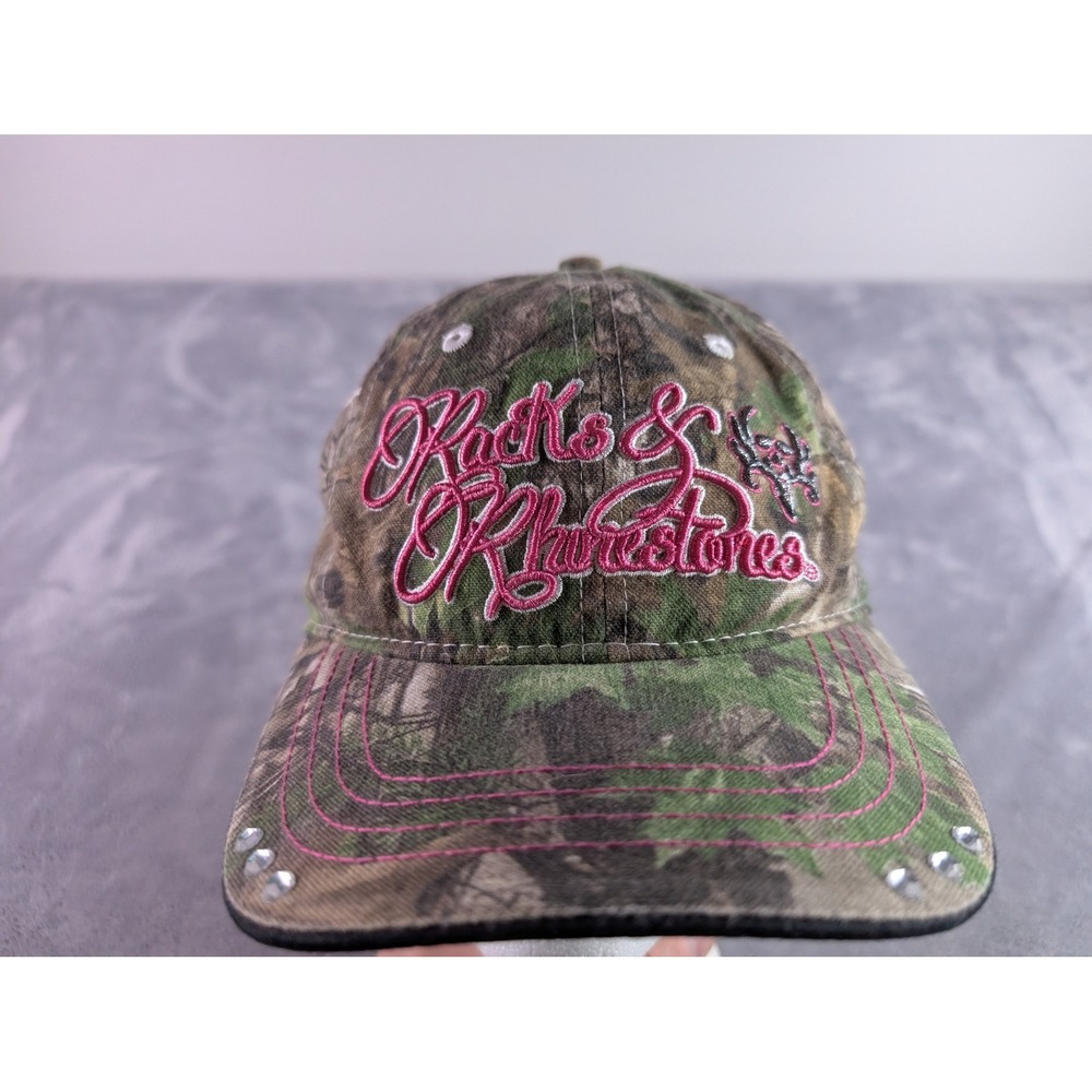 Paramount Outdoors Racks & Rhinestones Camo Pink Embroidery Bone Collector Cap